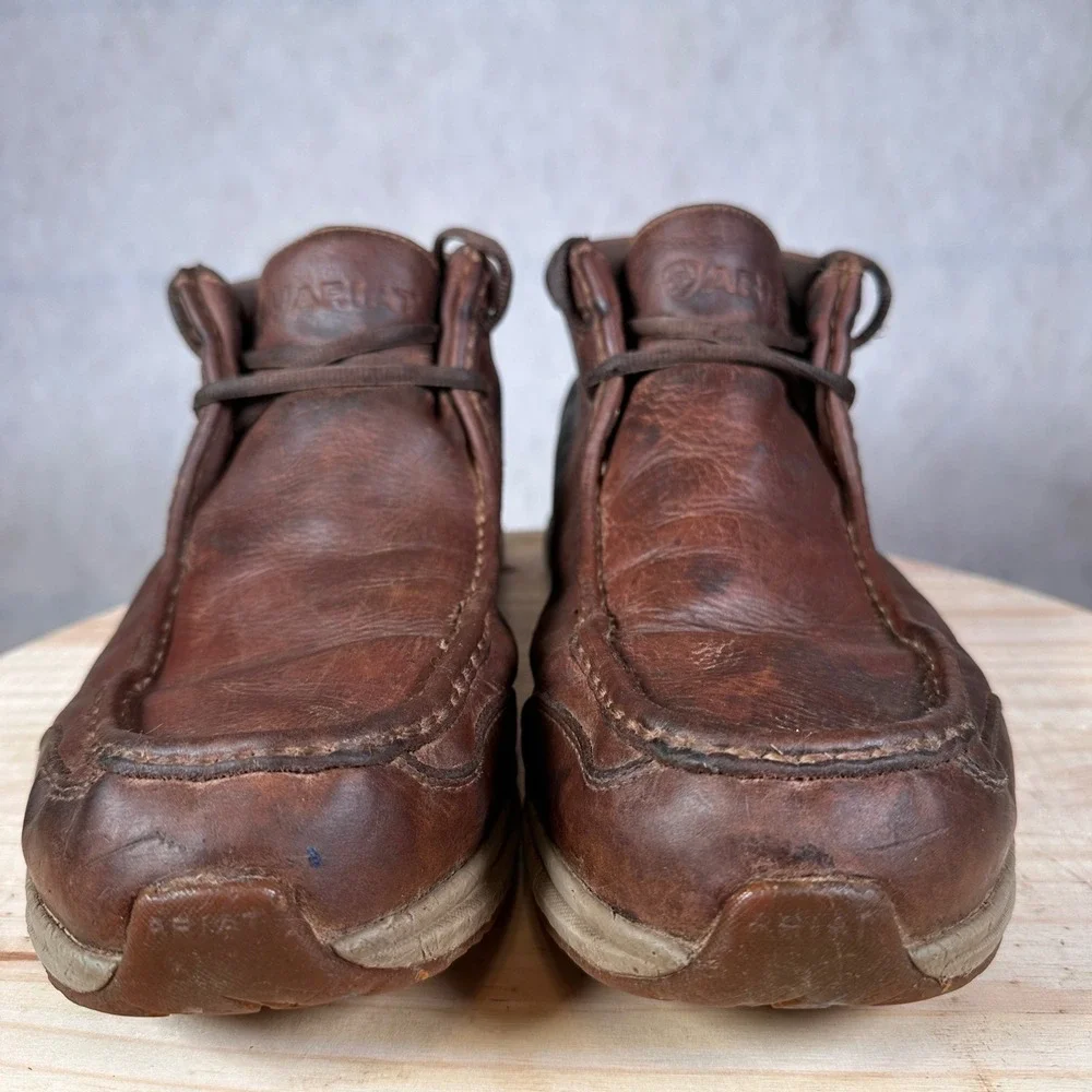 Ariat Spitfire Boots Mens 12 Brown Good Waterproof Leather Moc Toe 10038479